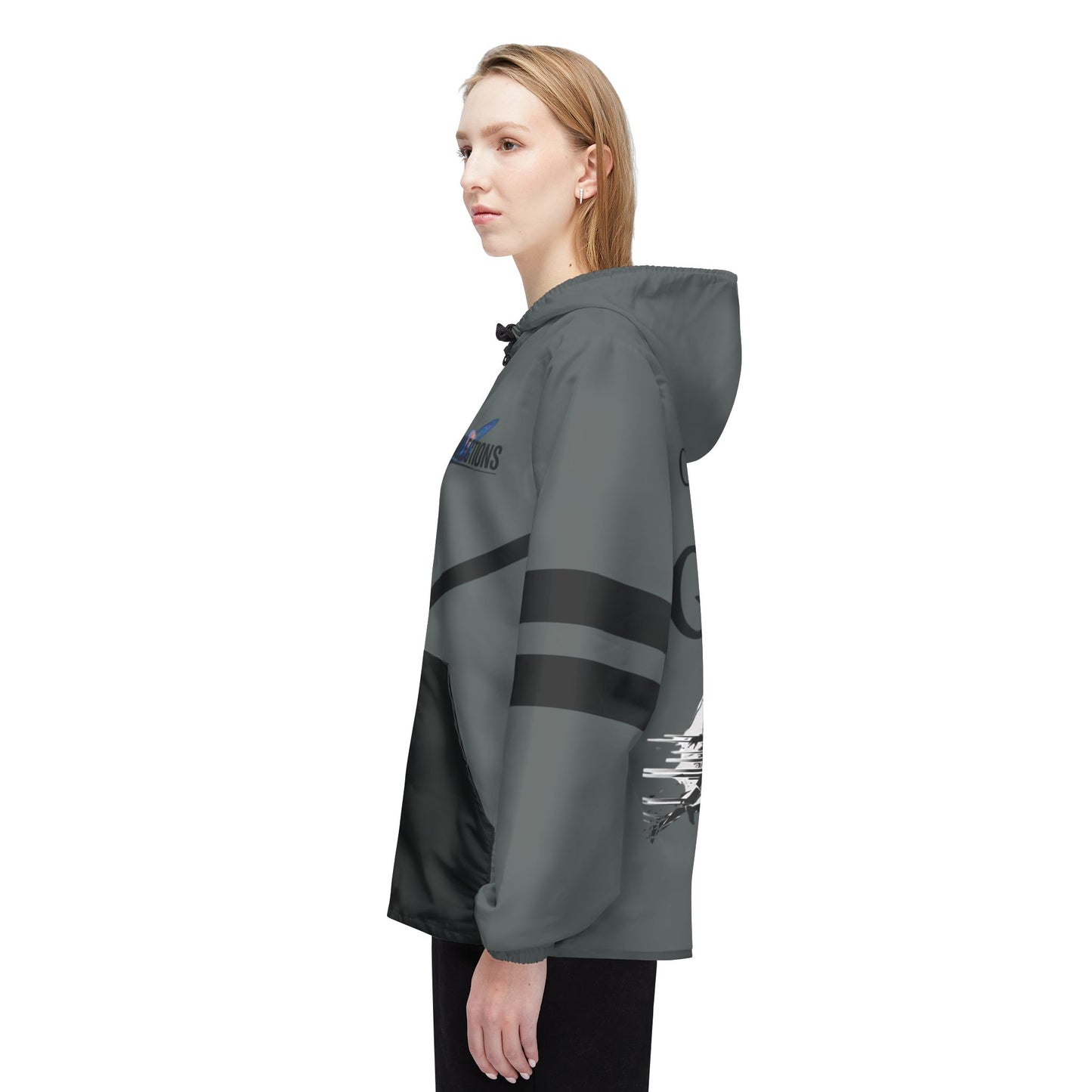 Grey CreationOfTheGods Windbreaker Jacket