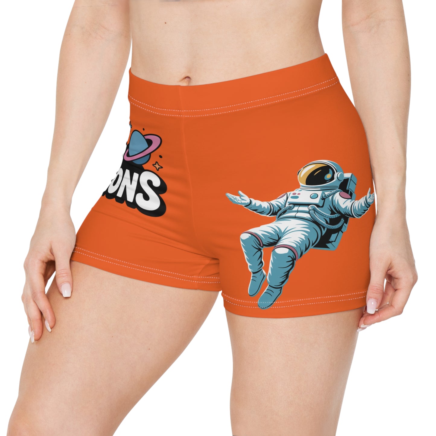 Orange "Spark"  Women's Shorts