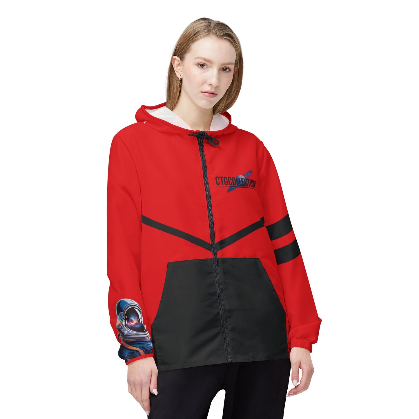 Red CreationOfTheGods Windbreaker Jacket