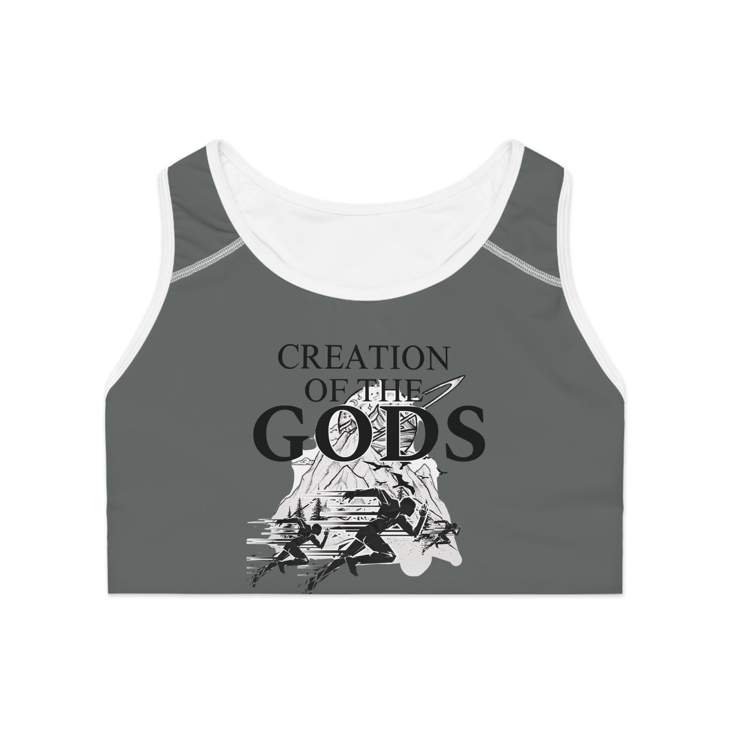 grey "Sprint" Sports Bra