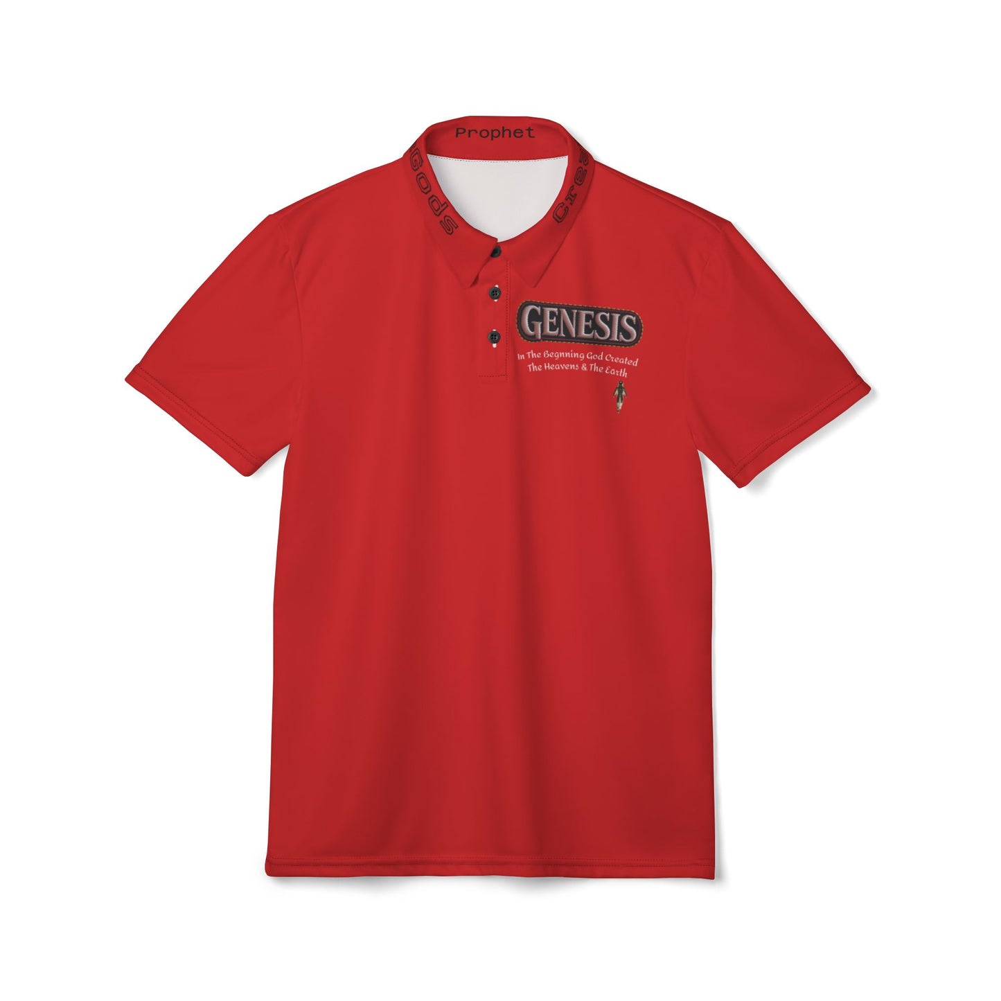 Red CreationOfTheGods "Genesis"  Polo Shirt