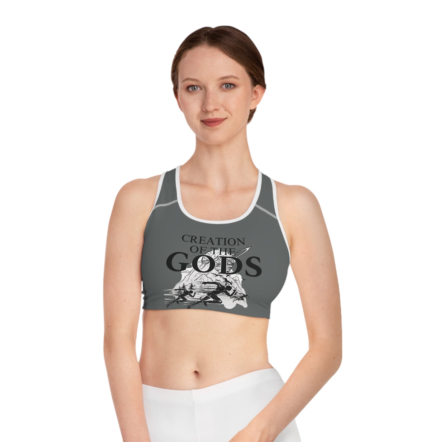 grey "Sprint" Sports Bra