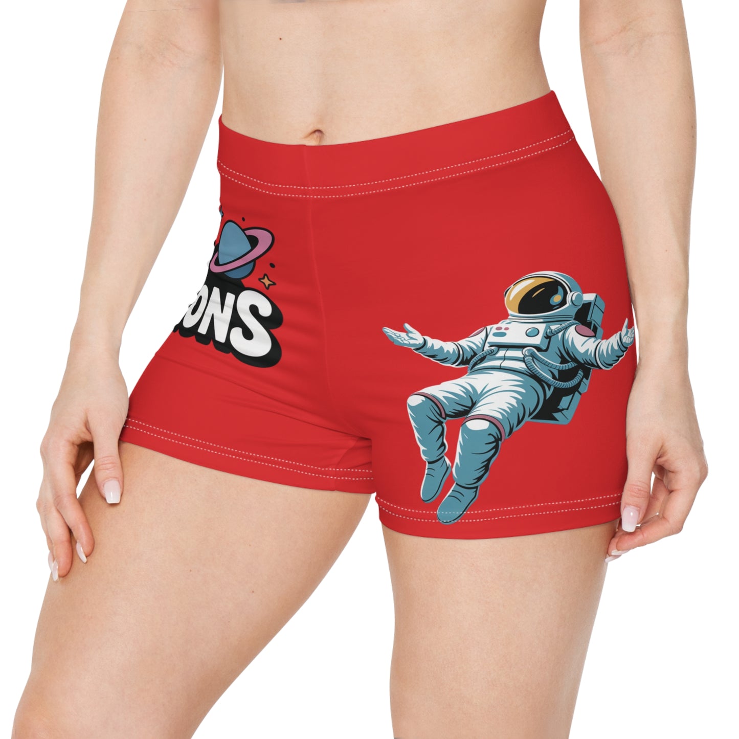 Red "Spark"  Women's Shorts