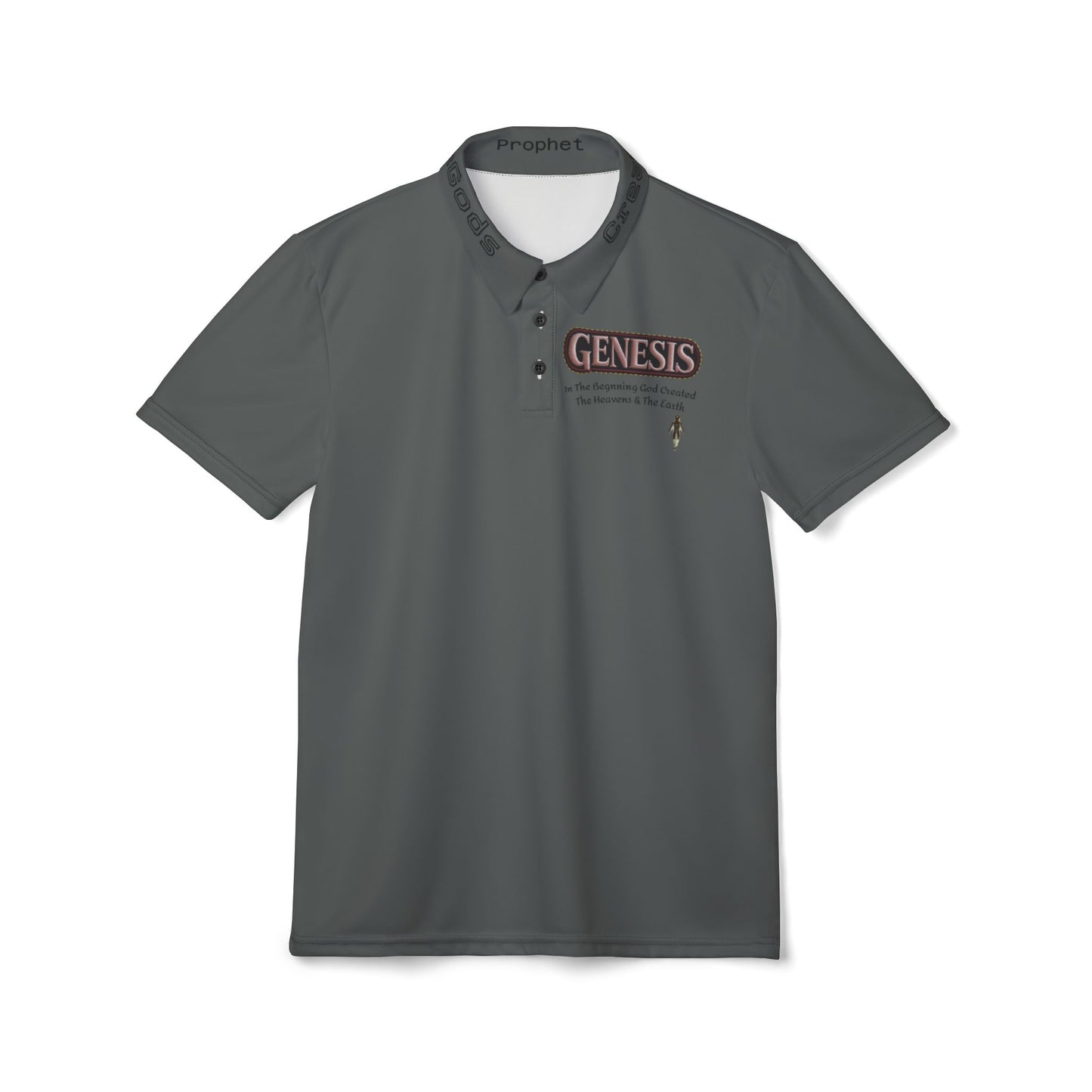 Grey CreationOfTheGods "Genesis"  Polo Shirt