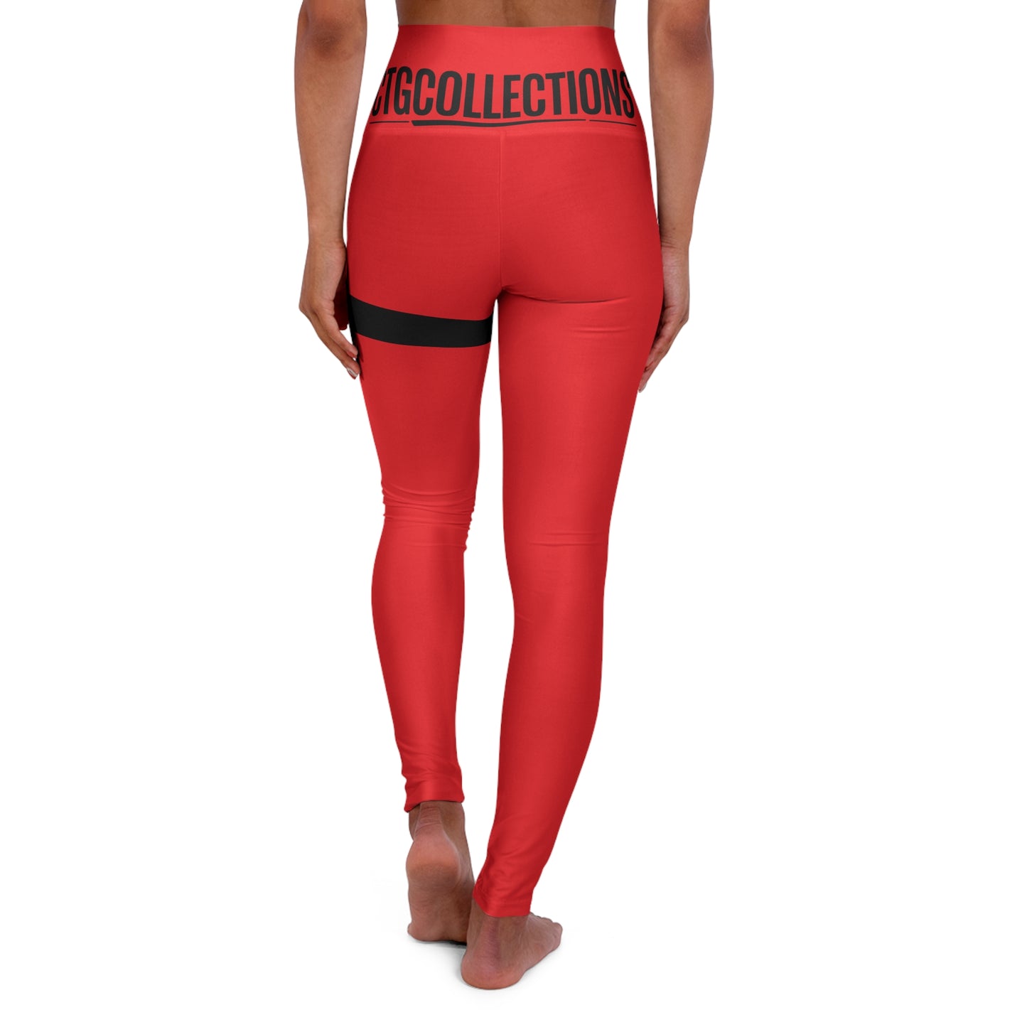 red CreationOfGods High Waisted Leggings