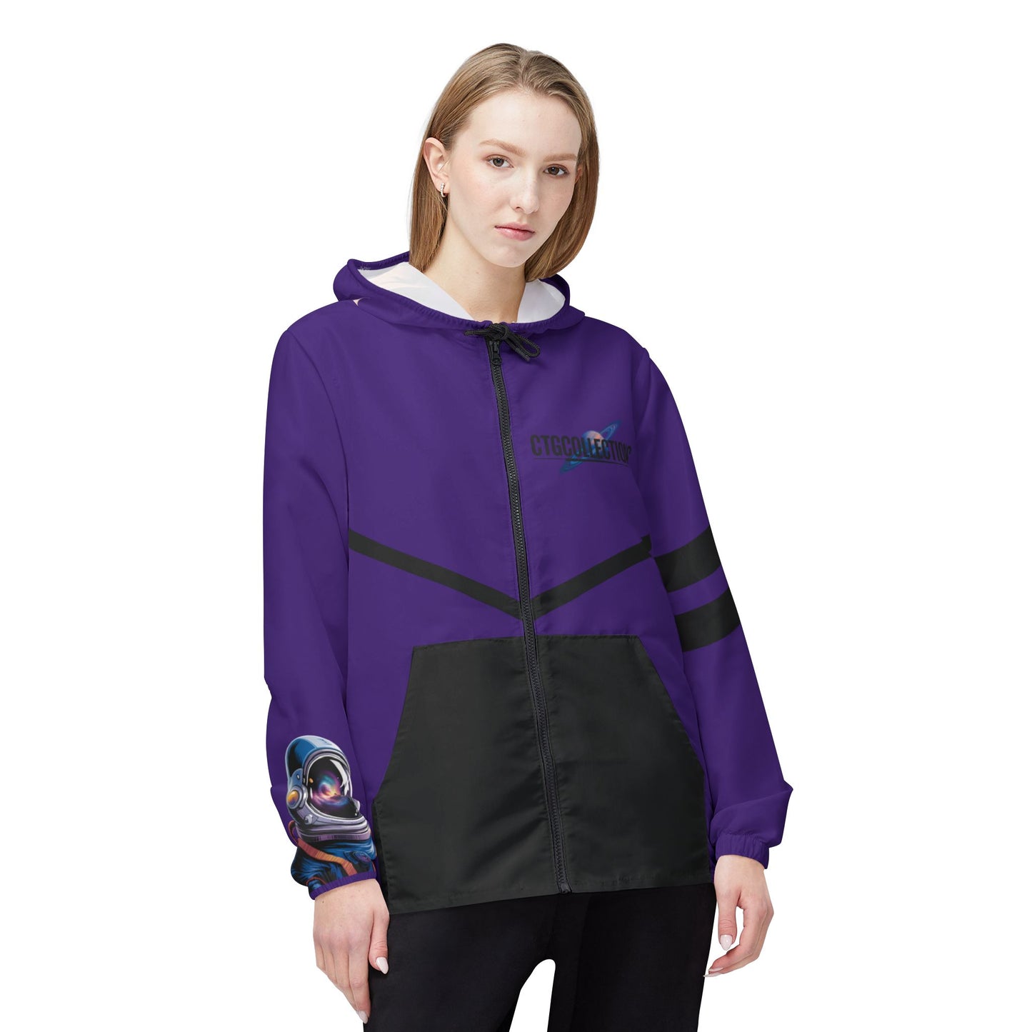Purple CreationOfTheGods Windbreaker Jacket