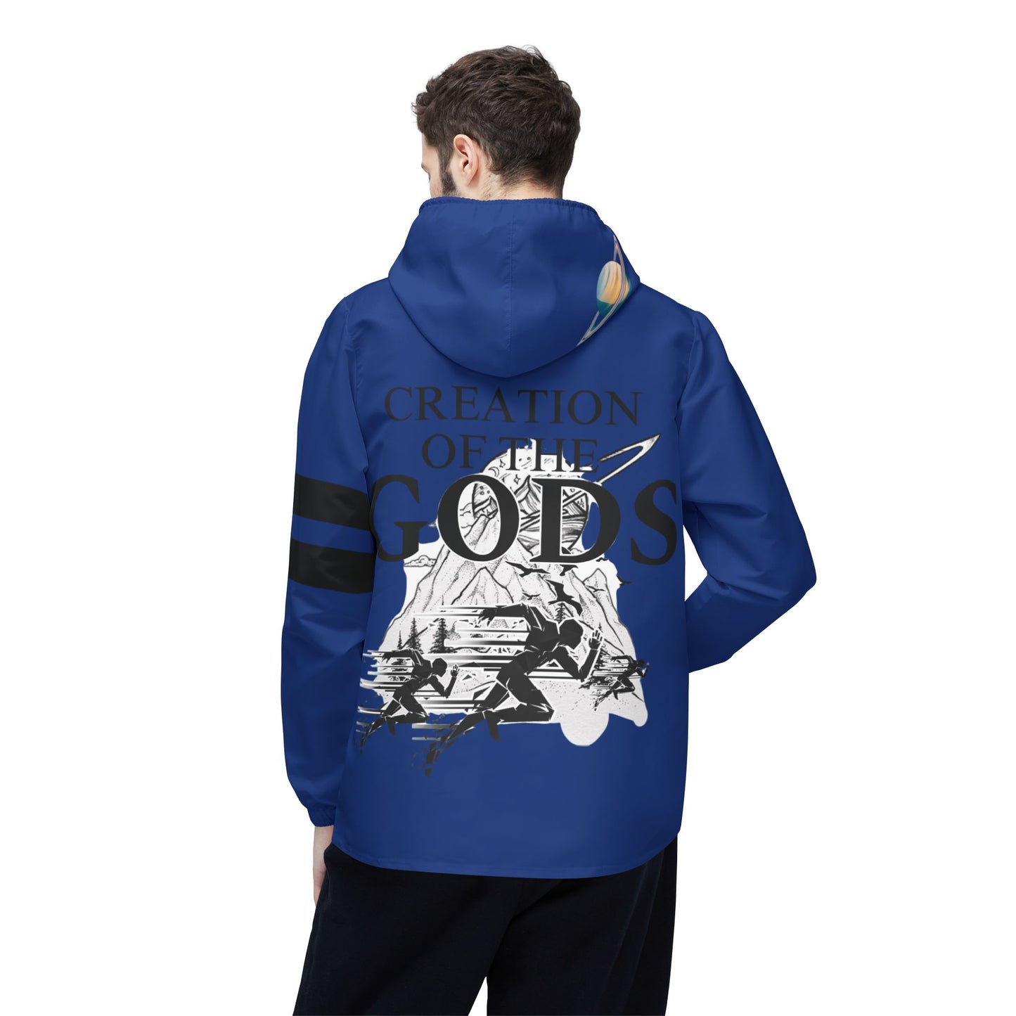 Blue CreationOfTheGods Windbreaker Jacket