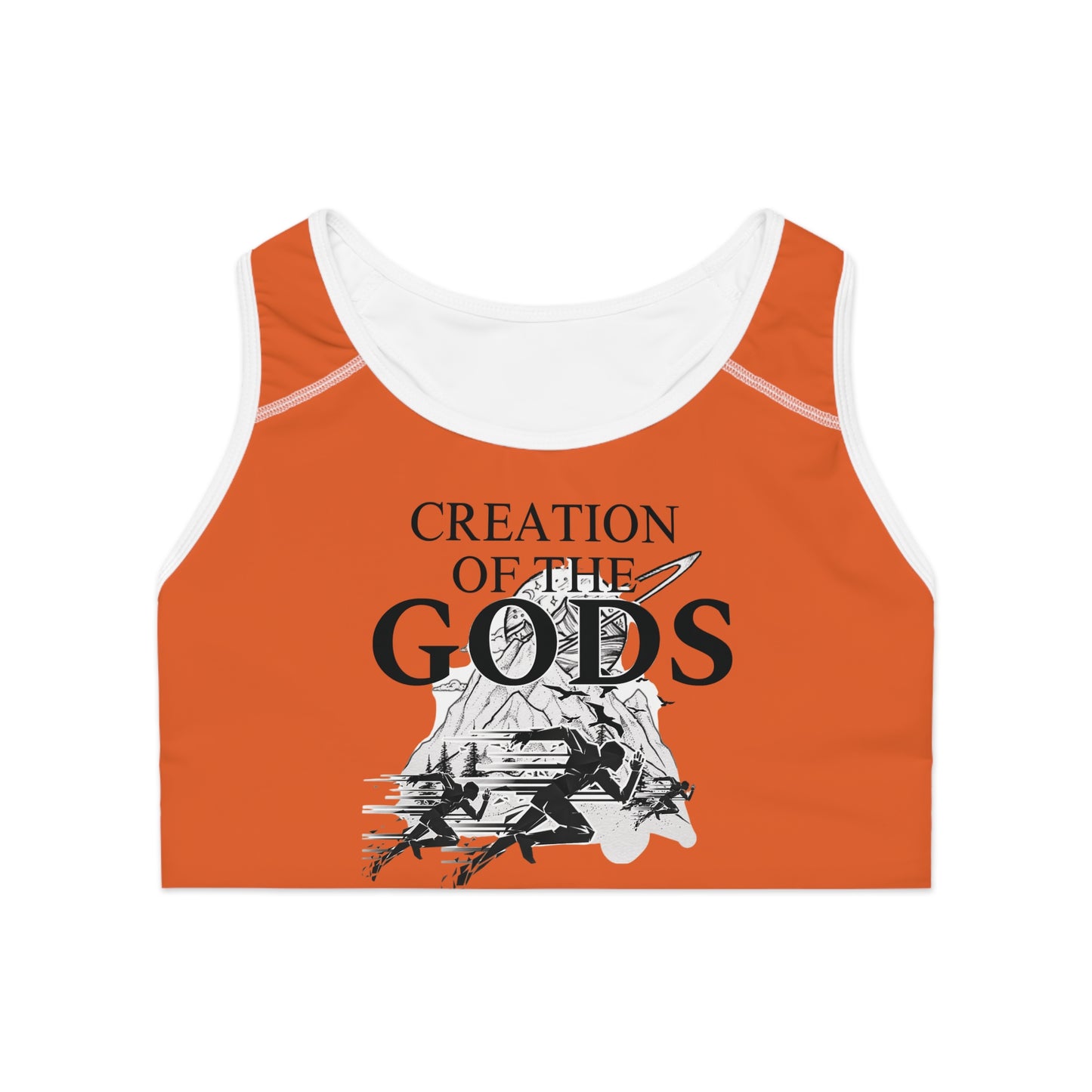 orange "Sprint" Sports Bra