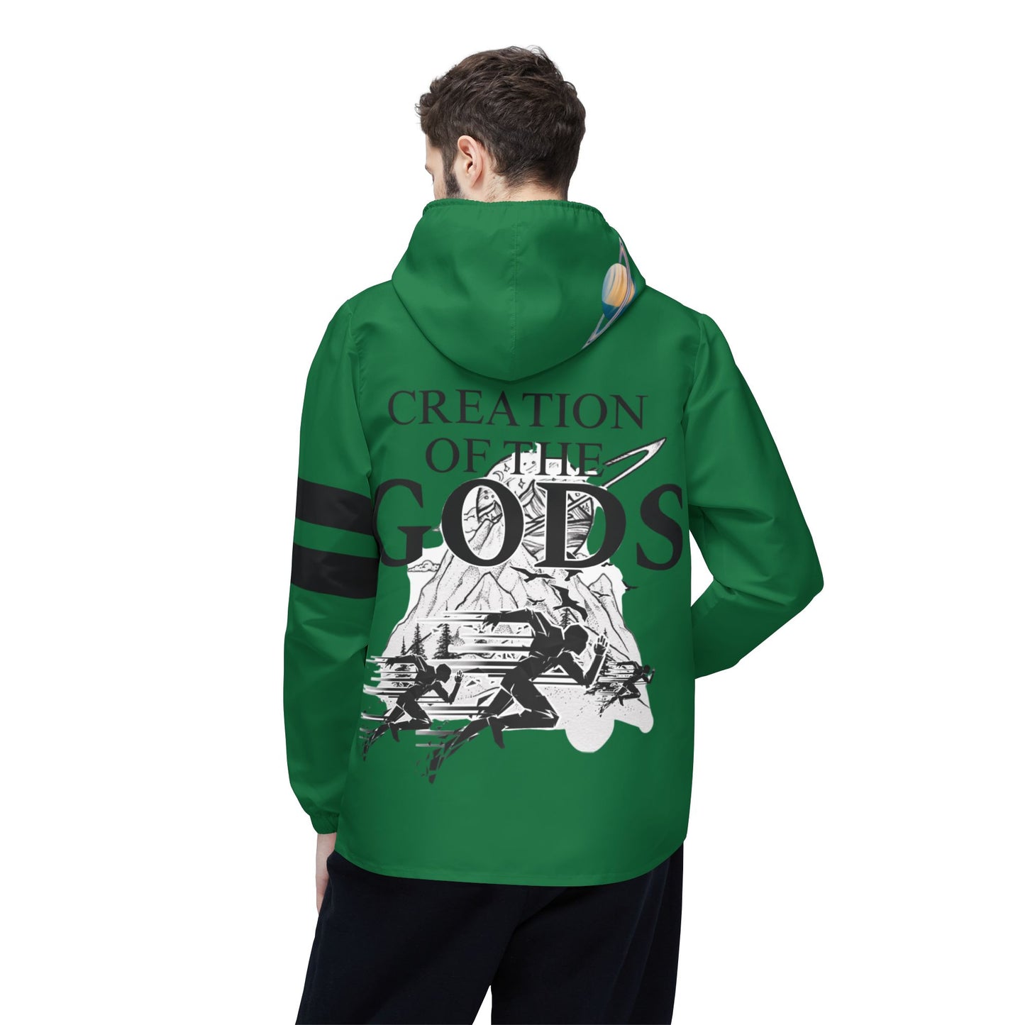 Green CreationOfTheGods Windbreaker Jacket