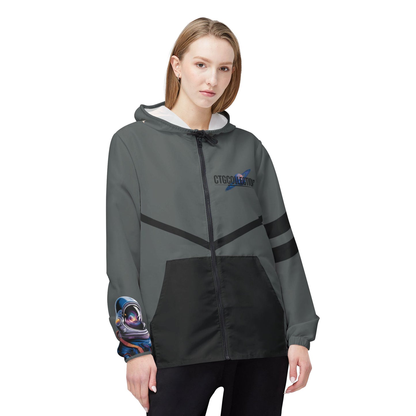 Grey CreationOfTheGods Windbreaker Jacket