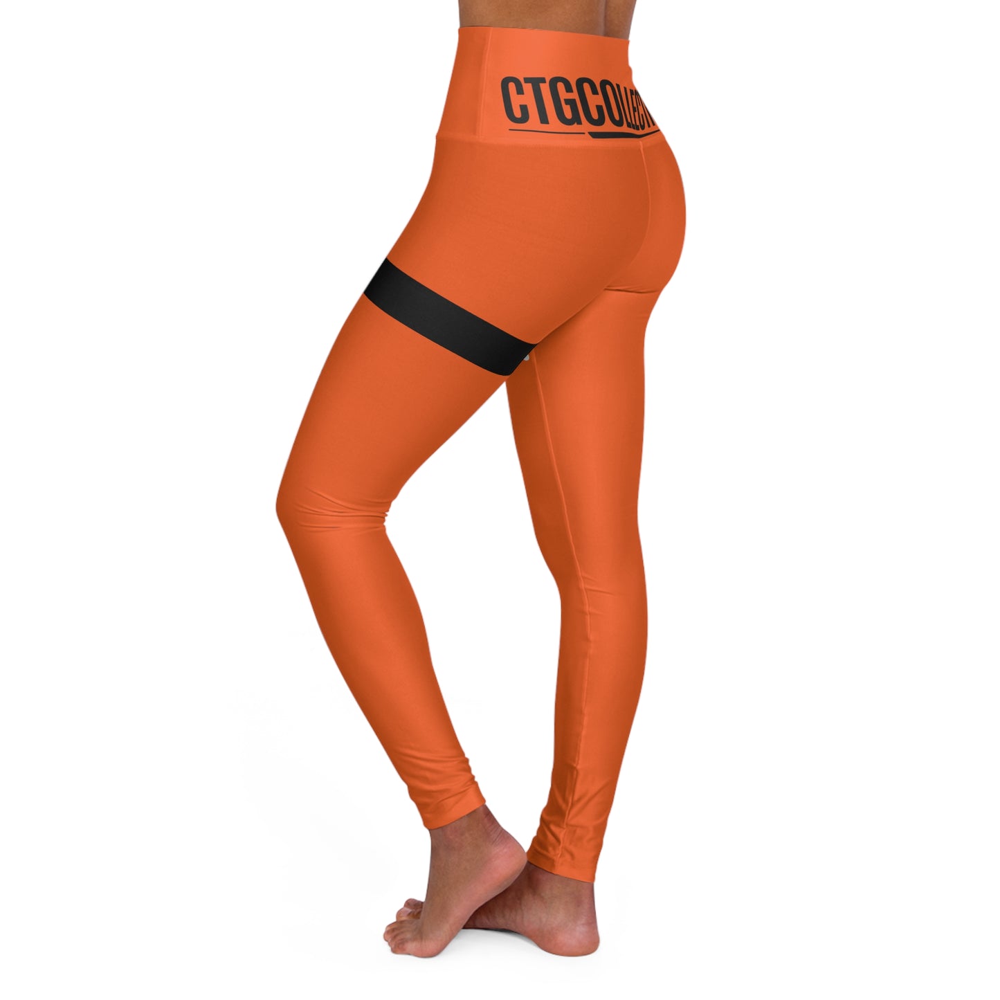 orange CreationOfGods High Waisted Leggings