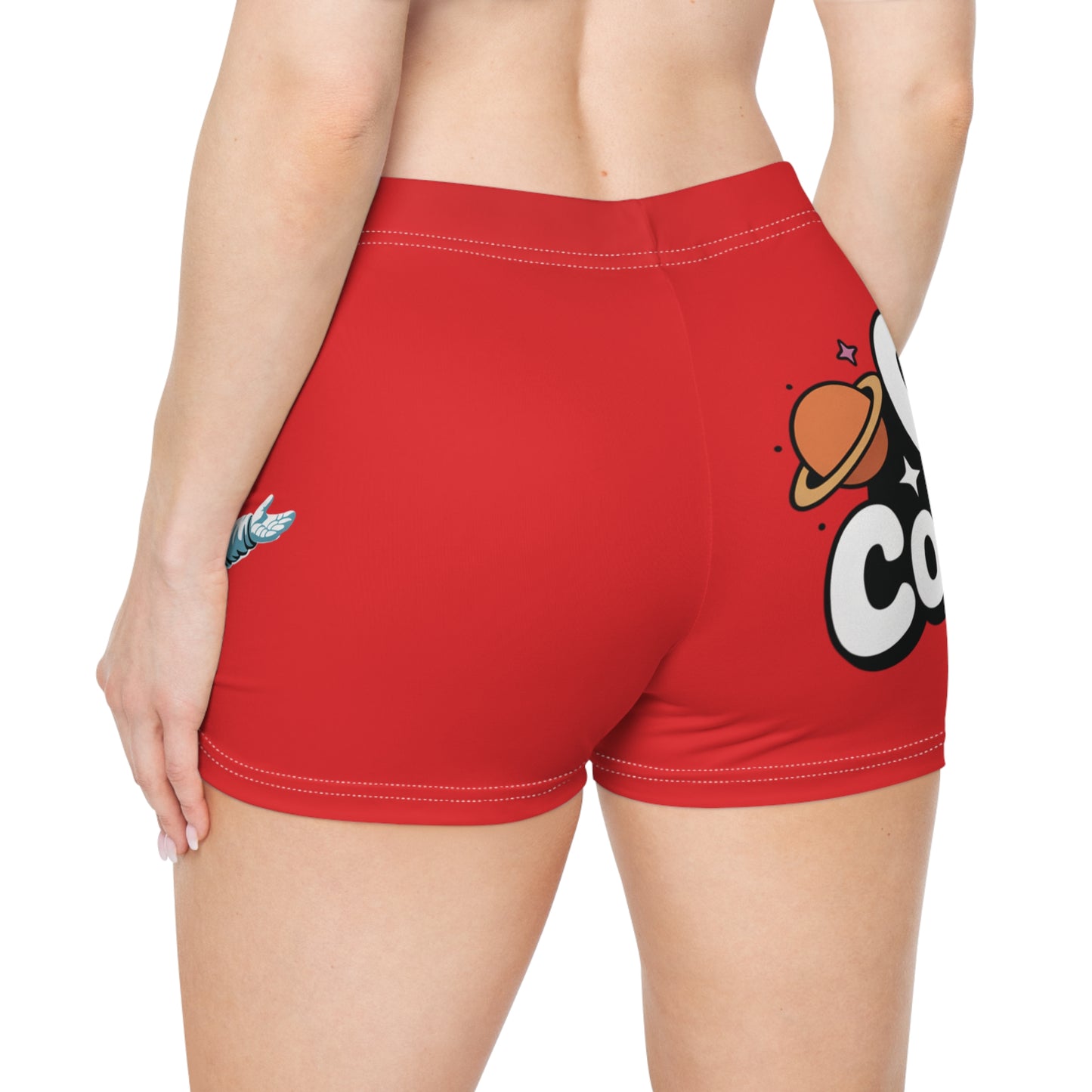 Red "Spark"  Women's Shorts