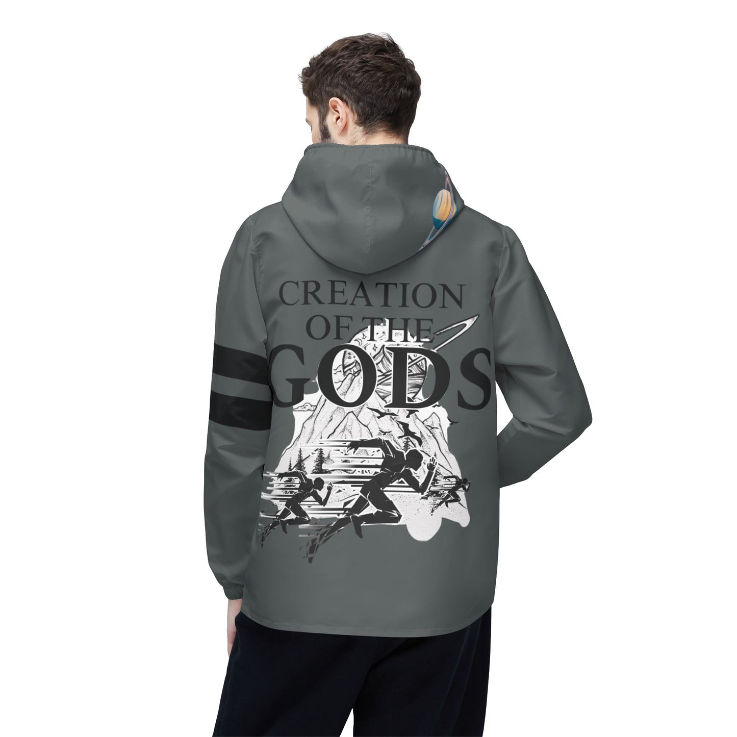 Grey CreationOfTheGods Windbreaker Jacket