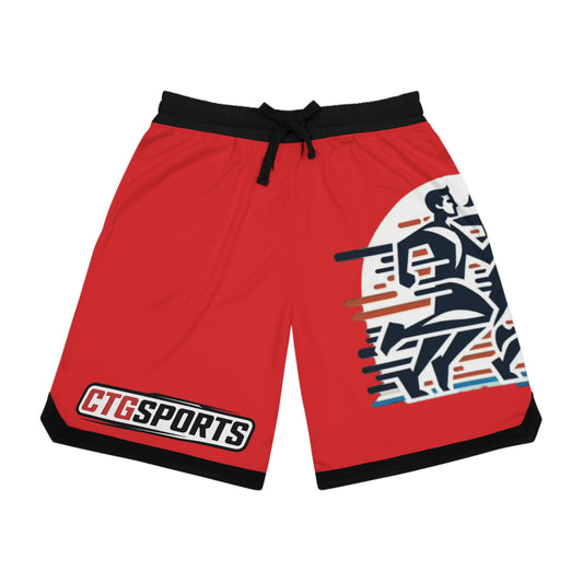 red "CTGSports" Active Shorts