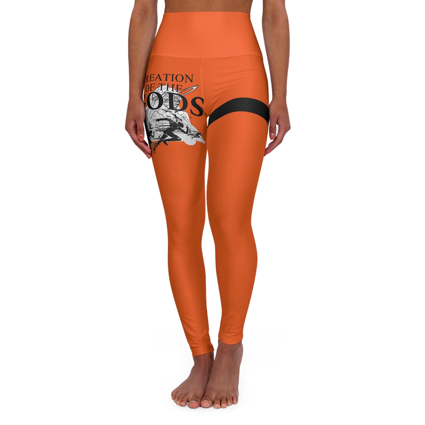 orange CreationOfGods High Waisted Leggings