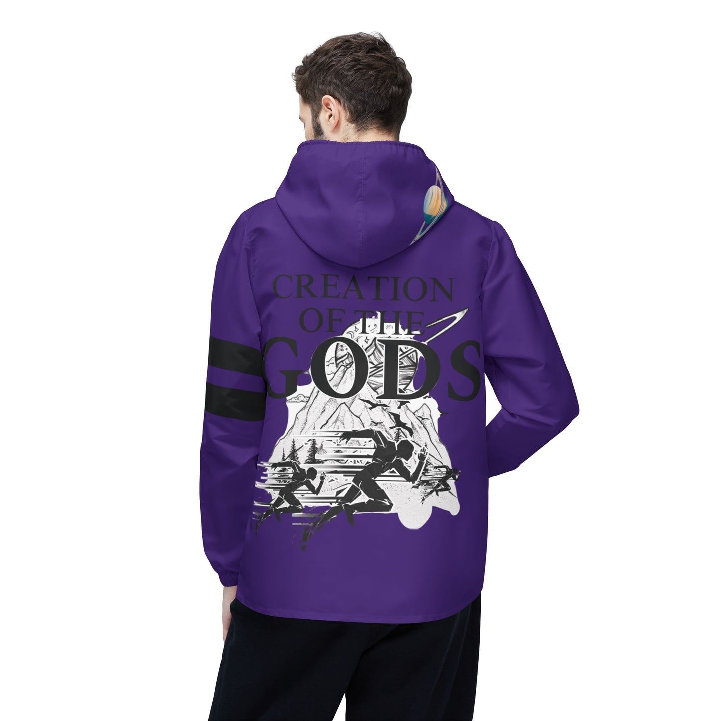 Purple CreationOfTheGods Windbreaker Jacket