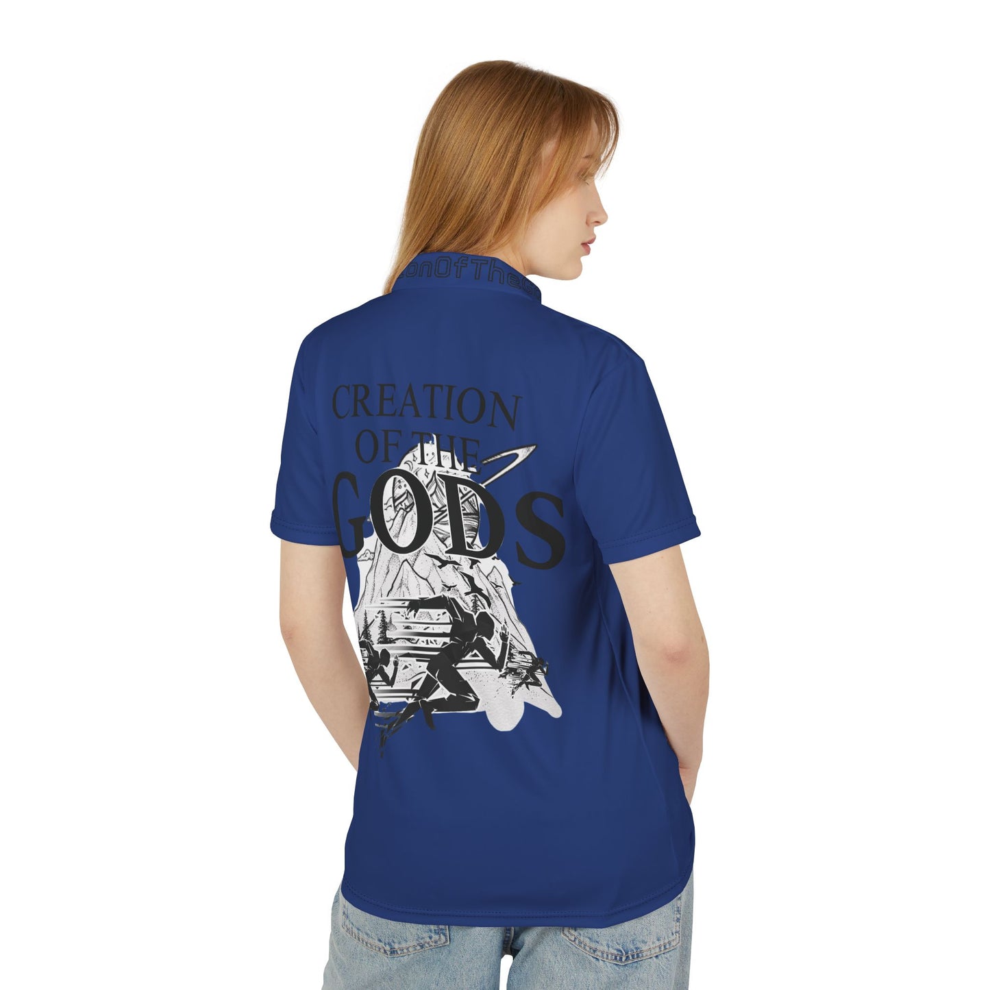 Blue CreationOfTheGods "Genesis"  Polo Shirt