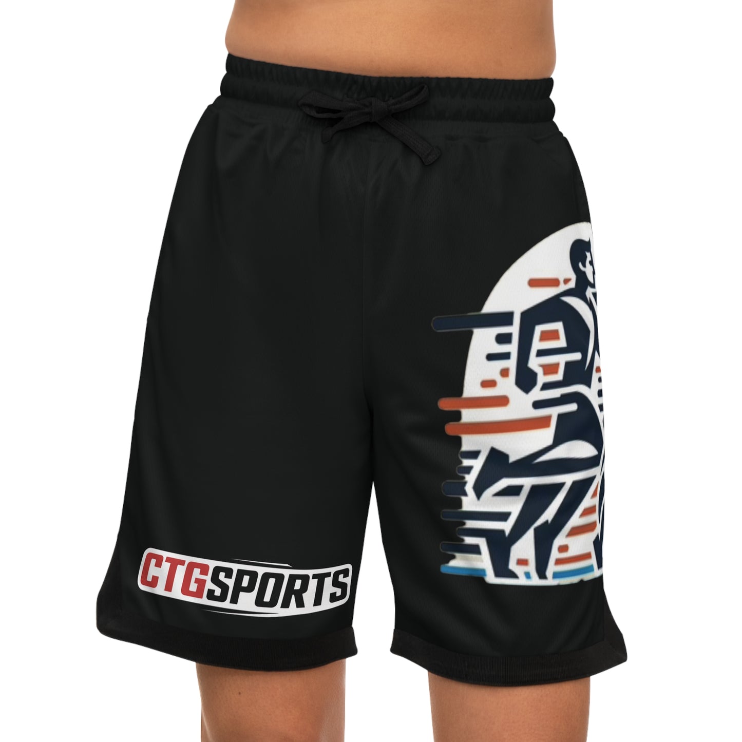 black "CTGSports" Active Shorts