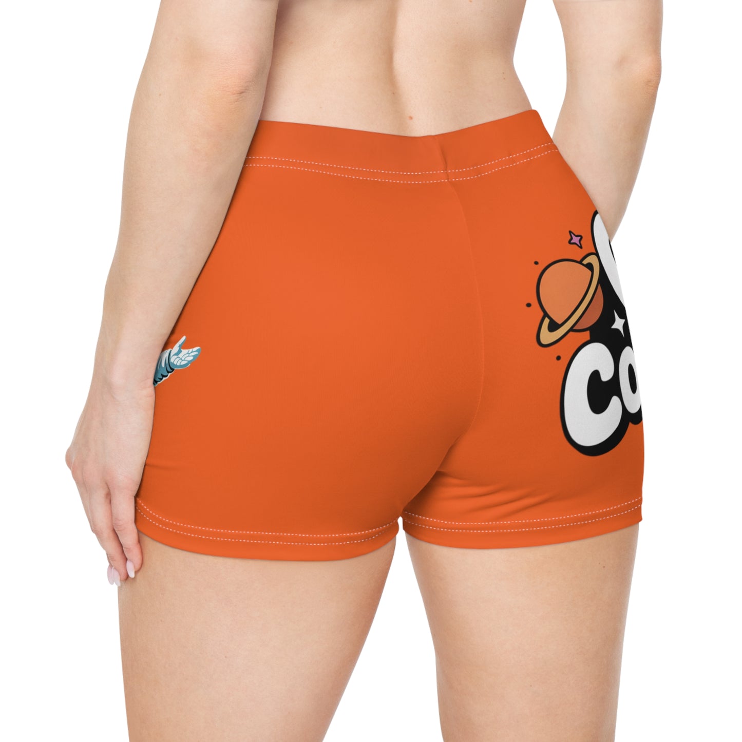 Orange "Spark"  Women's Shorts
