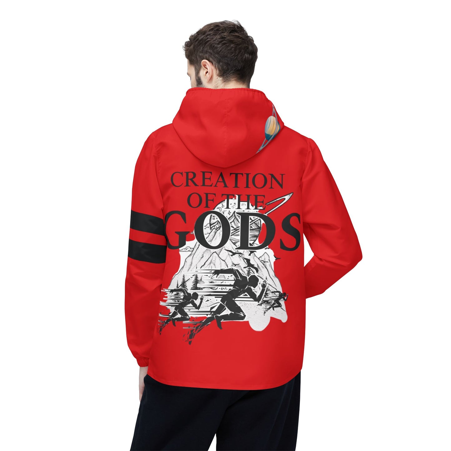 Red CreationOfTheGods Windbreaker Jacket