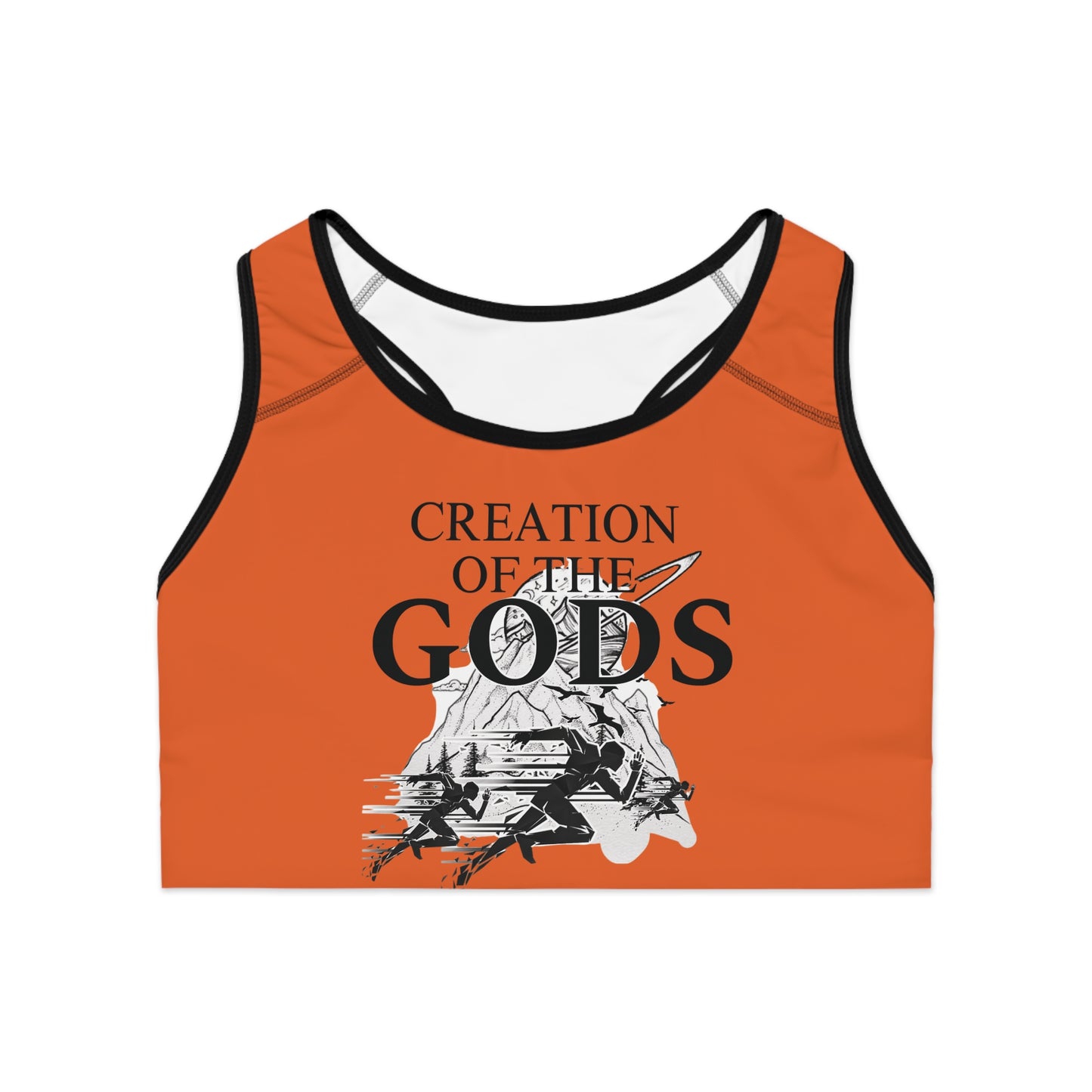 orange "Sprint" Sports Bra