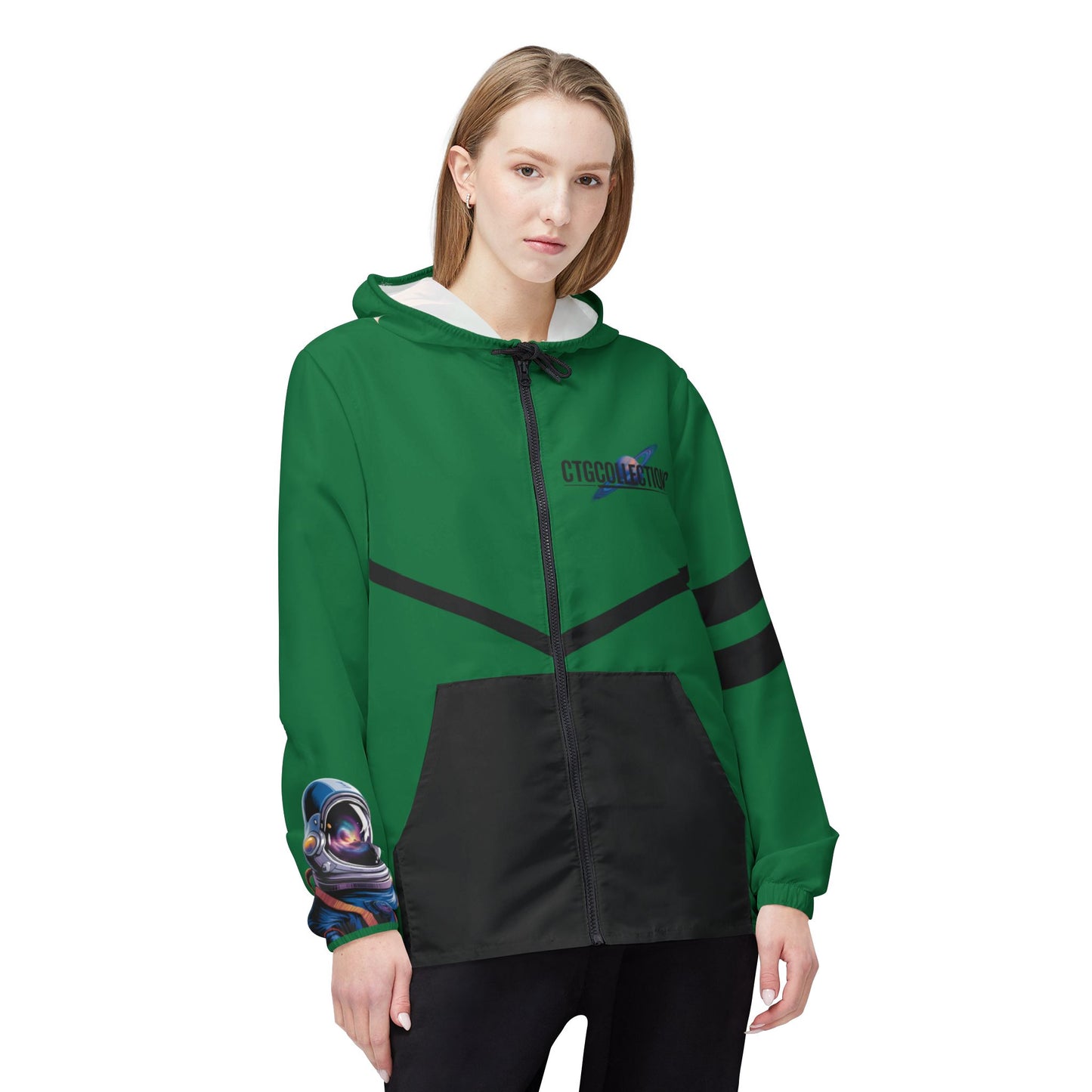Green CreationOfTheGods Windbreaker Jacket